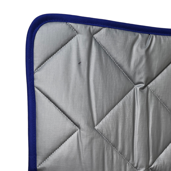 Thermomatte grau - Einfassband Königsblau